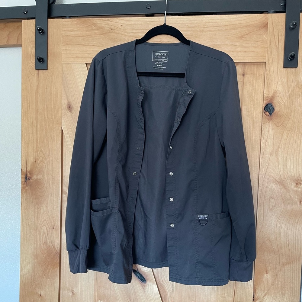 Cherokee Women's Snap-Front Scrub Jacket